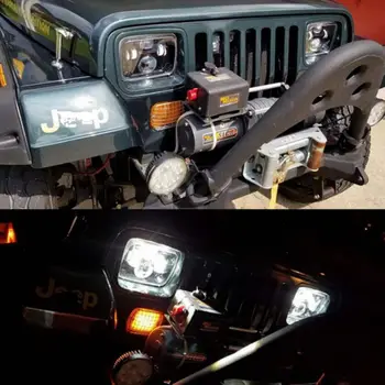 5X7 inch Sigilate Fascicul de 55W Far cu LED-uri off road Camion faruri Lumina de Lucru pentru Ford, Jeep Wrangler YJ, Cherokee XJ H6014 H6054