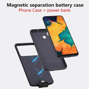 Magnetic Încărcător Cazuri Pentru Samsung Galaxy A20 Puterea Caz 7000mAh Backup Power Bank Capacul de Încărcare pentru Samsung A30 Baterie Cazuri