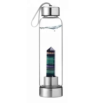 De Vânzare la cald Cristal Natural Punct de Vindecare Obelisc Bagheta Elixir Cristal de Cuarț Sticlă de Apă Instrumente de cristal Natural