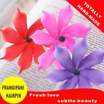 50 de Paște decorare de Moda Noua Spuma Hawaiian, flori Artificiale fete agrafe de păr barrette de mireasa pentru femei accesorii de par
