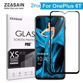 2 Ambalaj Original ZEASAIN Ecran Protector Pentru OnePlus 6T OnePlus6T Un Plus 6M 1+6T 6 T Tempered Glass 9H, Ultra Subțire, Sticlă de Film
