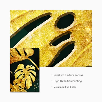 Golden Leaf Arta de Perete Panza Pictura Postere si Printuri Nordic Decor Acasă Imagini Decorative pentru Perete Camera de zi Decor