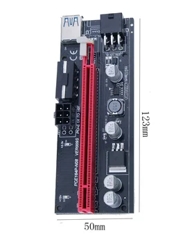 009s 1x La 16x Xpress Riser PCI-E Extender Card USB3.0 Cablu Dual 6pini 4pin Molex SATA La 6pini Pentru ETH Minerit Bitcoin Miner