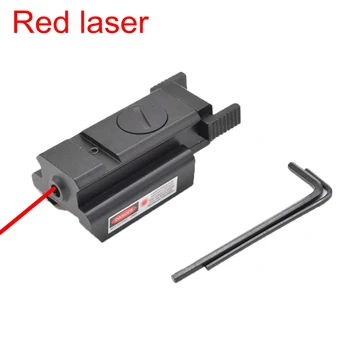 1Set Tactice Punct Roșu Mini Laser Rosu Vedere domeniul de Aplicare pentru Pistol Pusca Pistol cu Prelungi Coadă de Șobolan de Vanatoare Optica