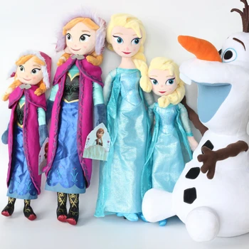 Disney Congelate 50 CM Anna Elsa Papusa de Plus Jucarii Fete Drăguț Jucării Regina Printesa Anna Elsa Papusa de Fata Ziua de nastere Cadouri