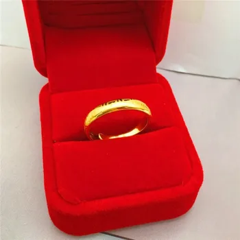 Moda Aur de 14K Inel pentru Bărbați și Femei, Nunta, Logodna, Bijuterii Nu se Estompeze Cuplu Inel de Aur Galben Declarație de Bijuterii Cadouri