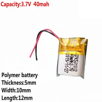 Acumulator nou Bun Qulity 3.7 v litiu polimer baterie 40mah 501012 este potrivit pentru I7 setul cu cască bluetooth MP3, MP4