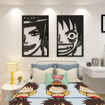 3D DIY Acrilice Monkey D Luffy Poster Autocolante Băieți Dormitor de Decorare Perete Dormitor-O singură Bucată Vrut Poster Anime Autocolante de Perete
