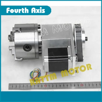 K11-100mm 3 bacuri 100 mm Axa a 4 - +papusa mobila CNC împărțirea capul Axei de Rotație kit pentru Mini router CNC/ prelucrarea lemnului gravură