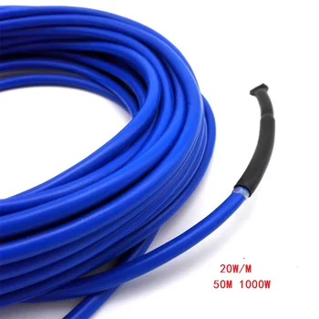 50m 1000w Cablu de Încălzire prin Pardoseală 20w/m 5mm Cald Sârmă Folosi cu 220V Controler de Temperatura