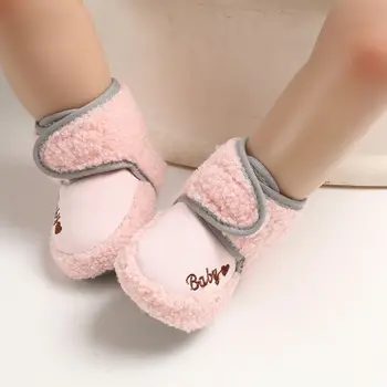 0-18M Toddler Copii Băieți Fete Cald Iarna Zapada Ghete Talpa Moale Patut Bumbac Pantofi nou-născut cizme fetita pantofi de iarna