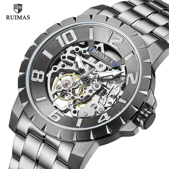 RUIMAS Automată Ceasuri Mecanice Bărbați de Lux Brand de Top din Oțel Curea de Ceas de mână rezistent la apă Ceas Sport Relogio Masculino 6784
