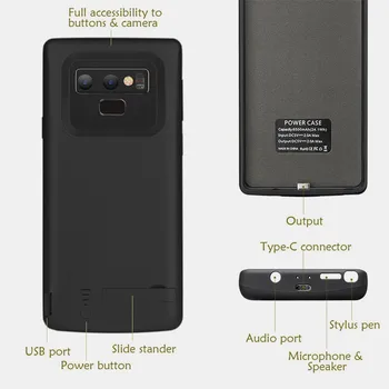 Încărcător De Baterie Caz De Baterie Caz Puterea De Caz Pentru Samsung Galaxy Nota 9 Din Seria Power Bank De Încărcare A Bateriei De Caz