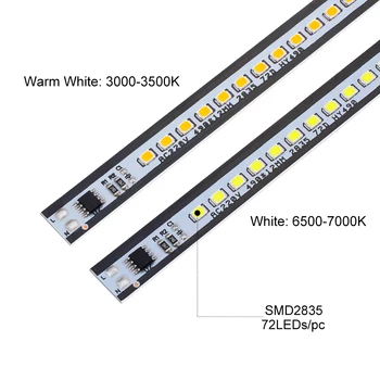 COOLO 10buc/lot AC220V Bar LED Lumina 49cm Luminozitate Ridicată 2835 72 de Led-uri/pc-ul CONDUS de Greu Benzi Alb Cald Alb