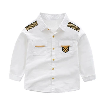 Mudkingdom Tricouri de Baieti Primavara Toamna cu Maneci Lungi Rever Marinei Stil de Haine pentru Copii Bluze Casual pentru Baieti