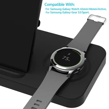15W Încărcător Wireless 5 in 1 Rapid de Încărcare Stație de Andocare pentru iPhone 11 Apple iWatch Airpods Pro Pentru Samsung S20 Galaxy Watch Gear