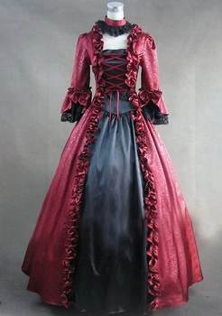 Gotic epocă dulce lolita rochie palatul dantela flare sleeve dark fibră lungă rochie victoriană fata kawaii lolita gotic op cosplay