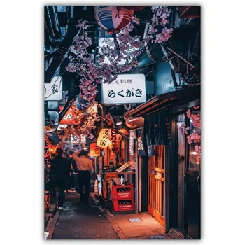 Tokyo, Japonia, noapte, vedere Poster canvas tablou de Perete de arta pictura, Postere de film home decor pictura de numere de perete de arta canvas
