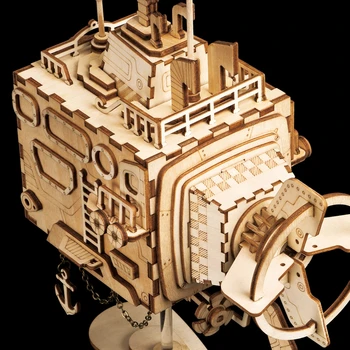 Robotime DIY Steam Punk Submarin Model cu Cutie muzicala din Lemn, ansambluri de Puzzle Cadou pentru Baieti si Fete AM680 pentru Dropshipping