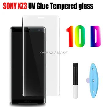10D Nano Lichid plin de Lipici Sticla Caz Pentru SONY XZ3 3D Curbat Full Acoperire UV din Sticla Pentru SONY XZ3 Protectorul de Ecran Telefon