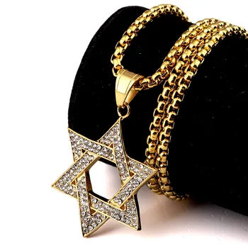 Religia Steaua lui David etnice colier ebraică, Evreu de bijuterii Colier