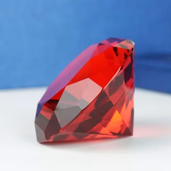 6cm Culoare Roșu Rubiniu Sticla Cristal Diamant Greutate Hârtie Miniatură Superb Cristal de Nunta de Decorare de Nunta Cadouri de Valentine