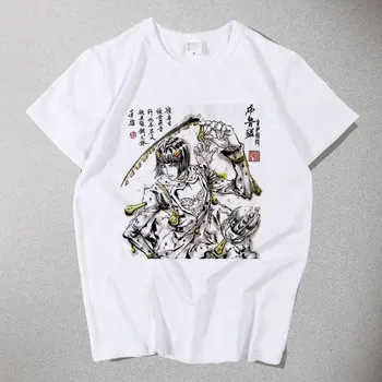 Giorno Giovanna T shirt Anime Aventura Bizar JOJO lui de Aur Vânt Cosplay tricouri pictura de cerneală vara Topuri tricou Barbati Tees