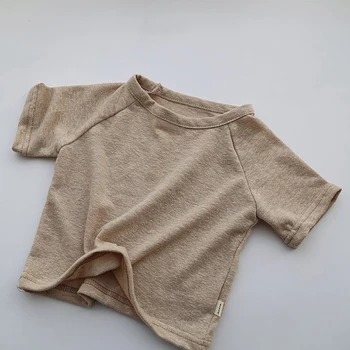 MILANCEL copilul teuri solid baby boys t-shirt cu maneci scurte copilul topuri solid tricouri pentru copii