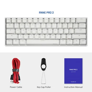 ANNE Pro2 Rosu Albastru Maro Comuta Tastatură de Gaming Portabil Mini fără Fir bluetooth 60% Tastatură Mecanică Cablu Detașabil