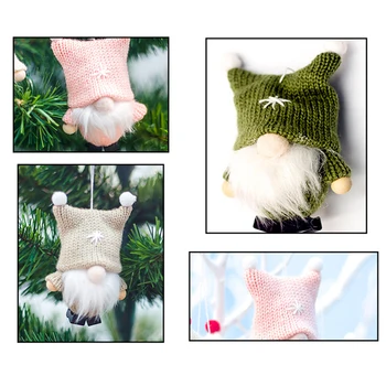 5Pcs Crăciun Doll Lână Drăguț Gnome Papusa Pandantiv Creative de Decorare Pom de Crăciun, An Nou Fericit DIY om de Zăpadă Cadou Noel Natal