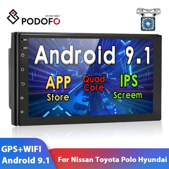 Podofo 2 din Android Auto Multimedia Player 2din autoradio Navigare Pentru Volkswagen, Nissan, Hyundai, Kia, Toyota, Skoda Universal