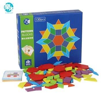 Logwood 130 de PC-uri din Lemn, Puzzle, Jocuri Montessori Jucării Educative Pentru Copii de Puzzle de Învățare Dezvoltarea Jucării din Lemn