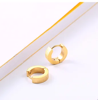 Moda Geometrice De Culoare De Aur Hoop Cercei Colier Din Oțel Inoxidabil Rotunde Cerc Set De Bijuterii De Sex Feminin Cadou De Nunta