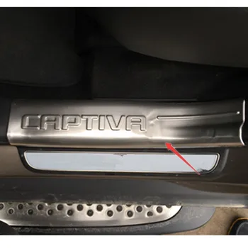 Transport gratuit pentru Chevrolet Captiva 2012-2017 din oțel inoxidabil, placă de uzură în interiorul portierei 4buc/set