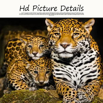 Wild Jaguari cu Copilul Jaguar Panza Pictura si Printuri de Arta de Perete Postere Imaginile pentru Camera de zi Acasă Cuadros Decor