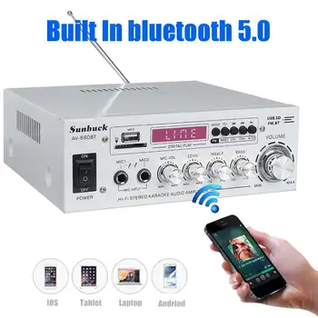 SUNBUCK Amplificador HIFI 2 CH Amplificator Audio de Putere 12/220V Home Theater Amplificator Audio de Sprijin FM USB SD/Control de la Distanță