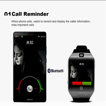 Q18 Inteligent Ceas cu Camera Bluetooth Smartwatch Cartela SIM Ceas de mana pentru Telefon Android Dispozitive Portabile pk dz09 A1 gt08