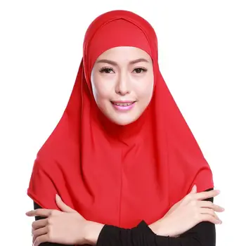Femei 2 Piese de Culoare Solidă Amira Jersey Musulmane Hijab Moale de Bumbac Stretch Cap Eșarfă cu Tub Interior Underscarf Capac Capota Noua 2021