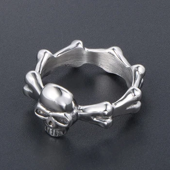 Bărbați inel craniu inel din oțel inoxidabil culoare gotic pandora inel de epocă mens Punk sex masculin Accesorii en-gros de moda pentru bărbați bijuterii