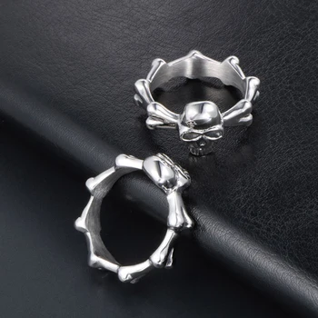Bărbați inel craniu inel din oțel inoxidabil culoare gotic pandora inel de epocă mens Punk sex masculin Accesorii en-gros de moda pentru bărbați bijuterii