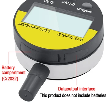 0.001 mm Electronice Ulei-dovada Micrometru, Micrometru Digital Metric/Inch Intervalul 0-12.7 mm/0.5