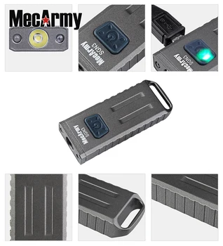 MecArmy SGN3 Mini USB Reîncărcabilă Lanterna Alb/ Rosu/ UV XP-G2 LED MAX 160 lumeni lanterna de mici legitimă apărare EDC Lumina