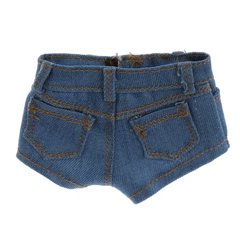 DollAccessories Păpuși pantaloni Scurți 1/6 Albastru Denim pantaloni Scurți de Blugi pentru 12 inch Kumik Figuri Feminine Corpul Haine Cadou