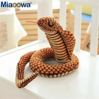 1 buc 130cm Simulare Cobra și Șarpe Python Jucărie de Pluș Moale Umplute Zodiac Păpuși Cadou Amuzant pentru Copii pentru Copii Jucării Partid