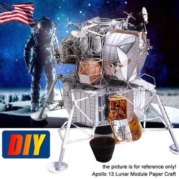 Nivelul 4 de simulare Mare de 13 Modulul Lunar Ambarcațiuni de Hârtie Kit DIY Hârtie 3D Model Kit Pentru Apollo Cadou Model de Amant