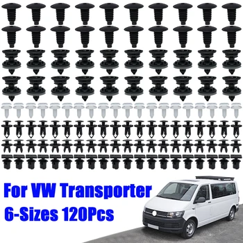 120PCS 6 Dimensiuni Masina Panourile portierelor Clipuri Auto Body Push Pin Nit Interior Acoperiș Covor de Prindere Pentru VW Transporter T4 T5 T6