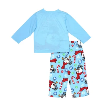 Familie De Potrivire Tinuta Mamă De Copil De Două Piese Cu Mânecă Lungă Pentru Băieți Și Fete De Bumbac Om De Zăpadă De Crăciun De Imprimare T-Shirt, Pantaloni De Pijama