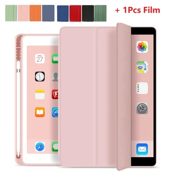 Pentru iPad 10.2 7-a Generație de Caz cu Suport pentru iPad 2019 10.2 Slim Ori Sta Silicon Funda A2200 A2198 A2232 +Film
