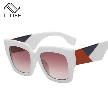 TTLIFE Supradimensionate Shades ochelari de Soare pentru Femei Moda Negru Pătrat Mare Cadru ochelari de Soare Vintage Retro Ochelari de soare Unisex Oculos Feminino
