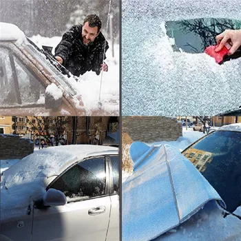Parbrizul mașinii Mașina de Acoperire de Zăpadă Gheață Protector Vizor parasolar cu fata-Spate, Parbriz, Capac Bloc Scuturi Îngroșat d4